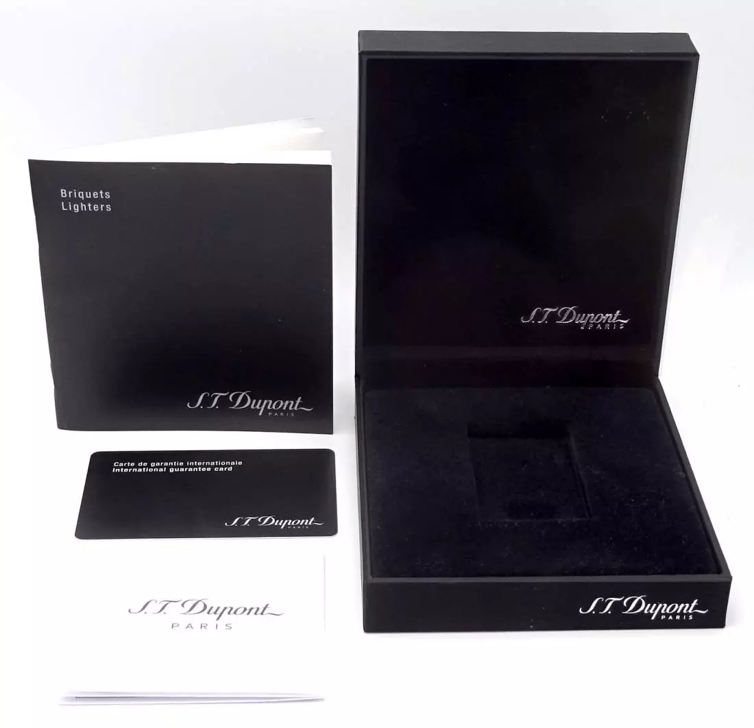 Produktbild: S.T. Dupont Feuerzeug Ligne 2 Beschreibung Garantiekarte Verpackung