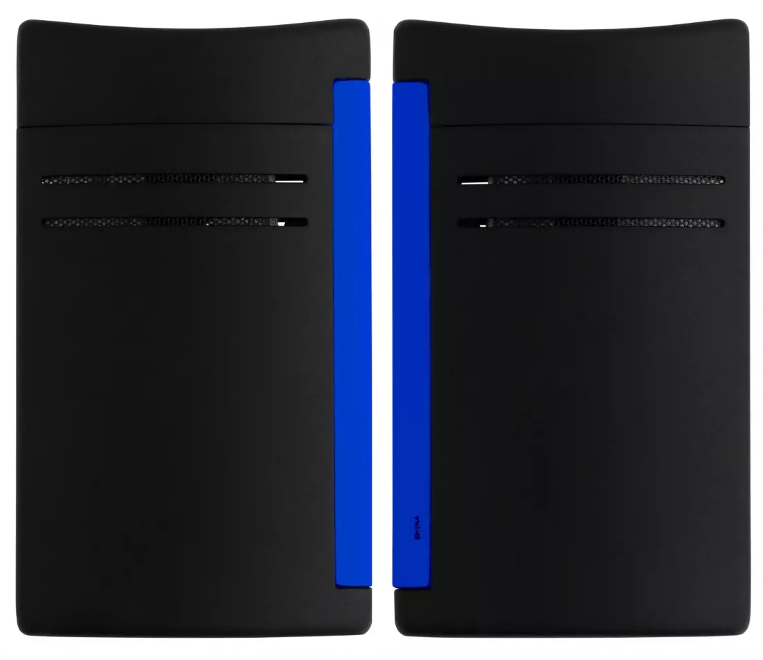 Produktbild: S.T. Dupont MaxiJet Fluo blau schwarz matt Feuerzeug