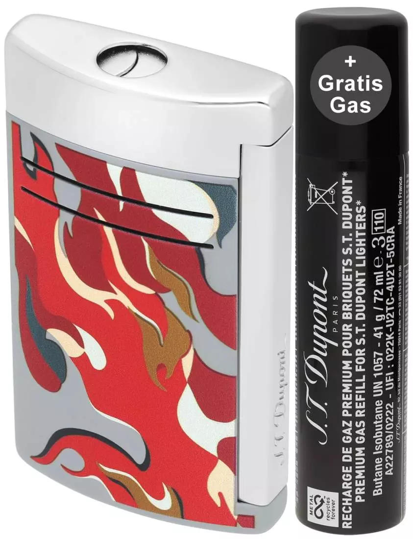 Produktbild: S.T. Dupont Feuerzeug MaxiJet Camo Red Chrome 020151