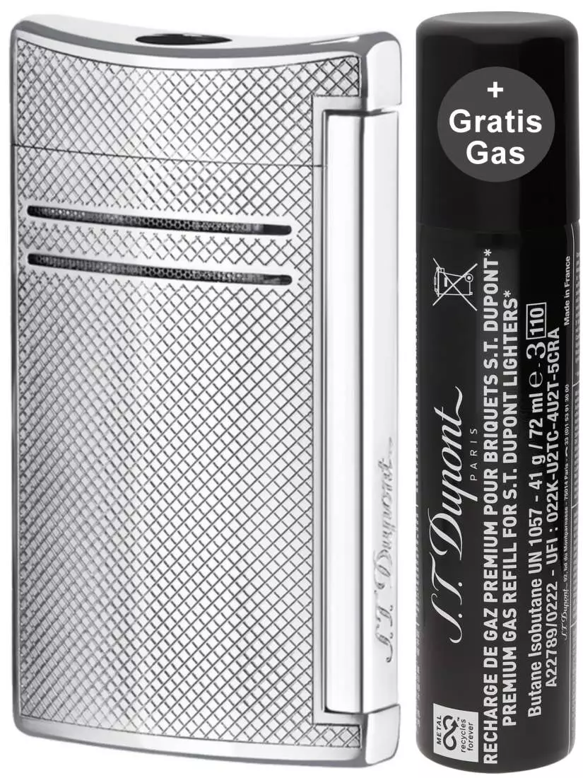 Produktbild: S.T. Dupont Feuerzeug MaxiJet Jet-Flamme Chrom Diacut 020157N