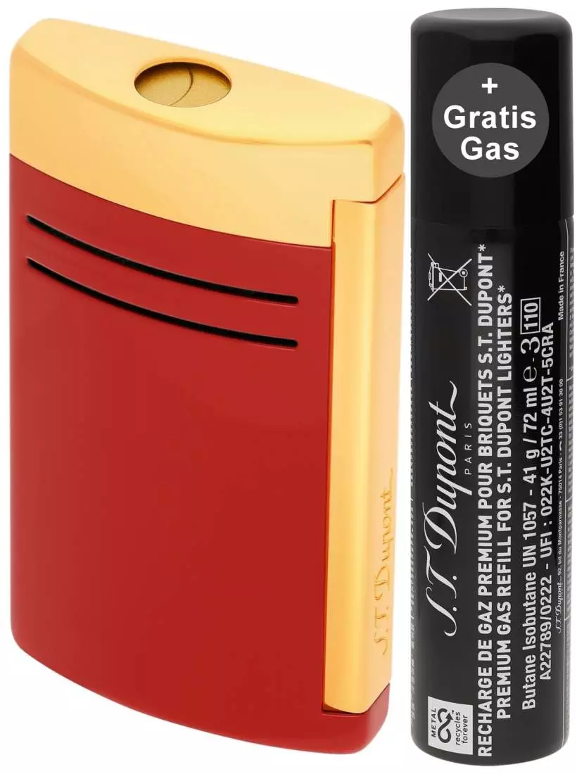 Produktbild: S.T. Dupont MaxiJet Dragon bordeaux rot gold Feuerzeug Jet-Flamme 020174