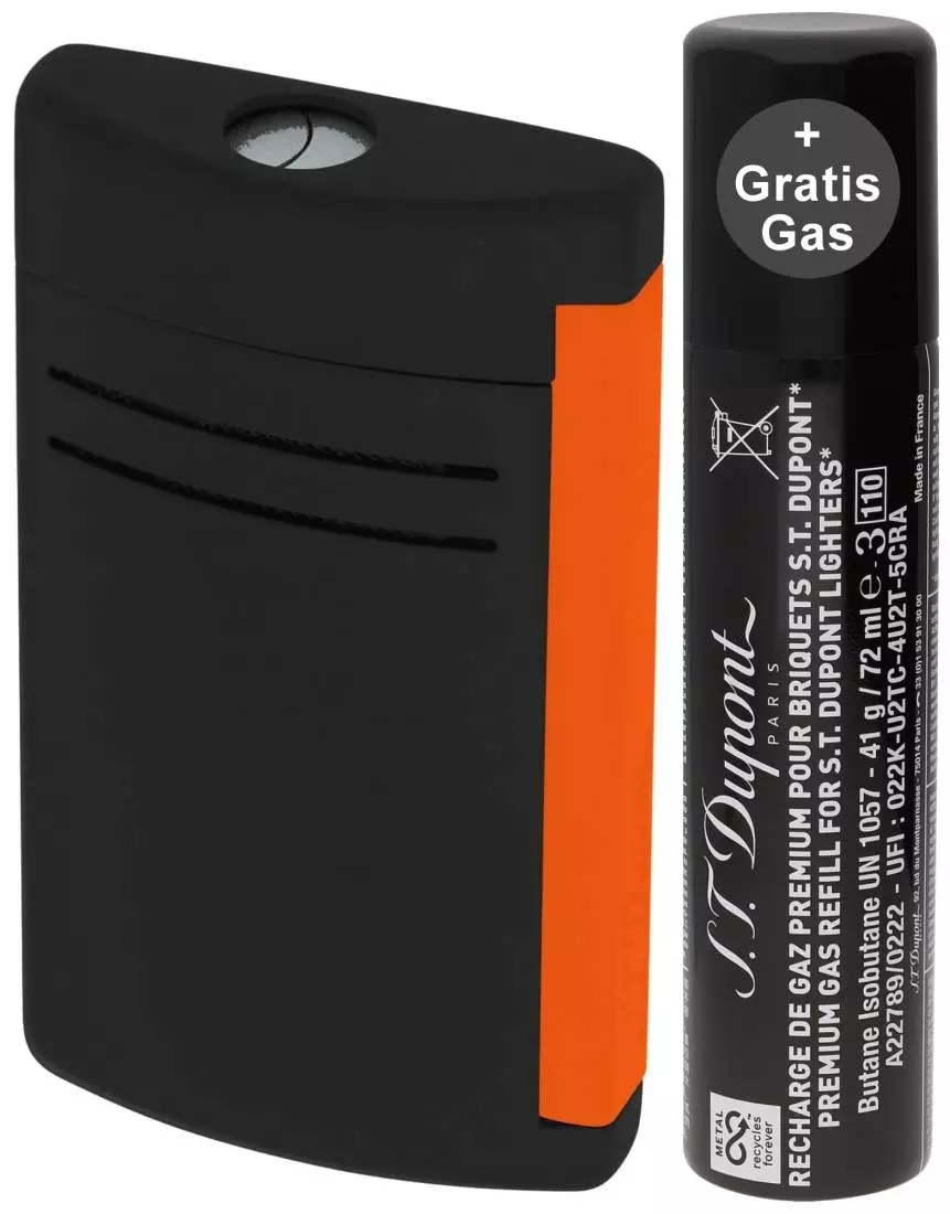 Produktbild: S.T. Dupont MaxiJet Fluo orange schwarz matt Feuerzeug 020169