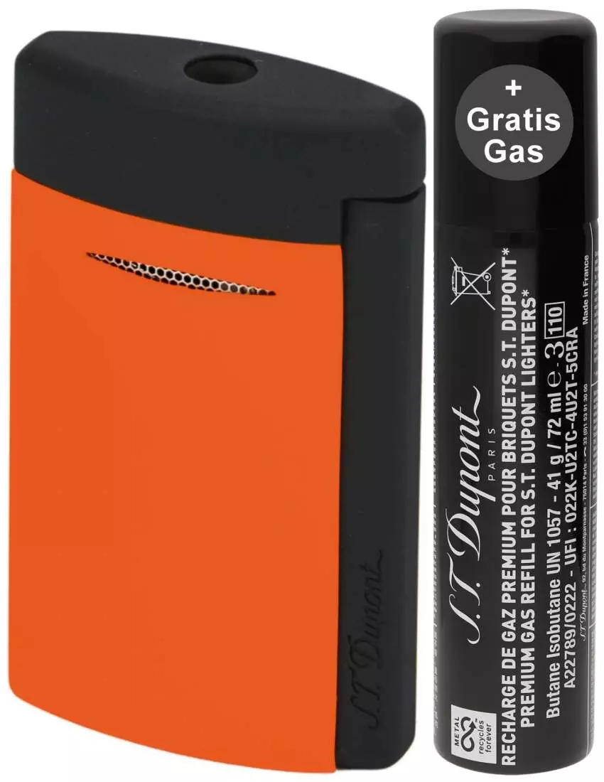 Artikelbild: S.T. Dupont Feuerzeug MiniJet 3 Fluo orange schwarz matt 010869 Produktbild: S.T. Dupont Feuerzeug MiniJet 3 Fluo orange schwarz matt 010869