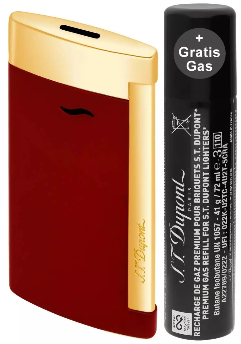 Produktbild: S.T. Dupont Feuerzeug Slim 7 Jet-Flamme rot gold 027707