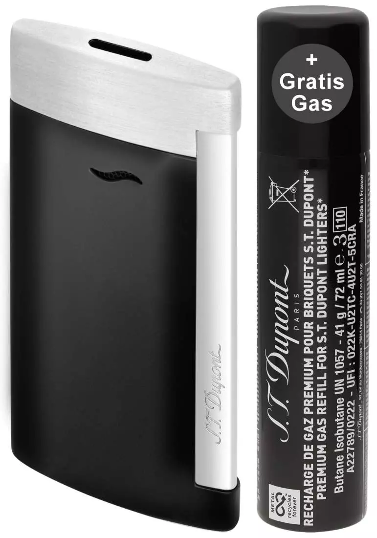 Produktbild: S.T. Dupont Feuerzeug Slim 7 Jet-Flamme schwarz matt 027710