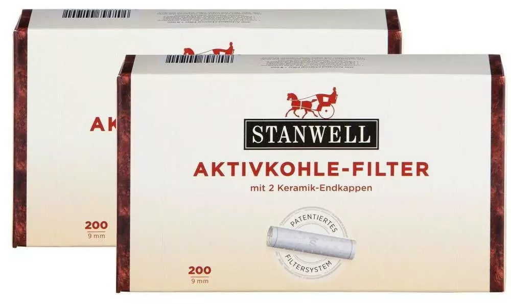 Stanwell 200 x Pfeifenfilter Filter 9mm Pfeife 200er Packung