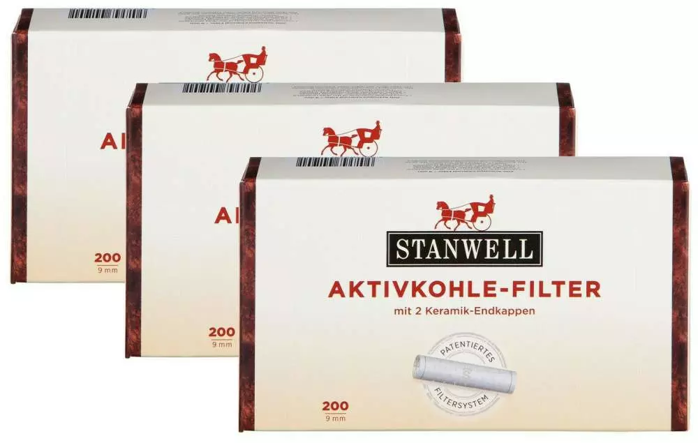 Stanwell 200 x Pfeifenfilter Filter 9mm Pfeife 200er Packung