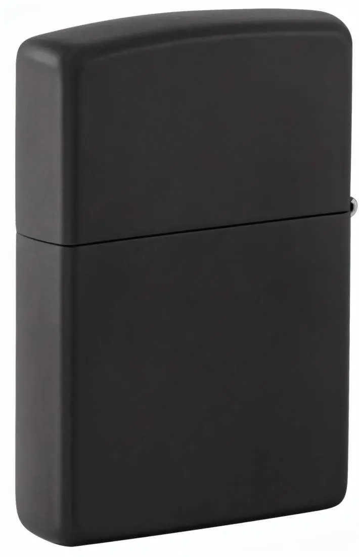 Produktbild: Zippo 2008206 Black Panther Black Matte mit schwarzem Metallemblem Rückseite