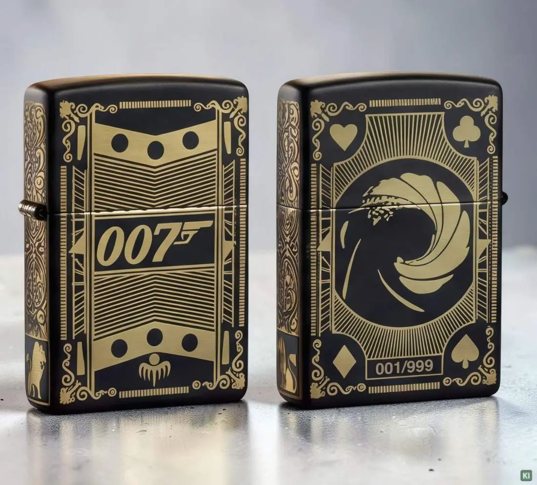 Produktbild: Zippo 60008180 James Bond Day Collectible 2026 Szene vorne hinten