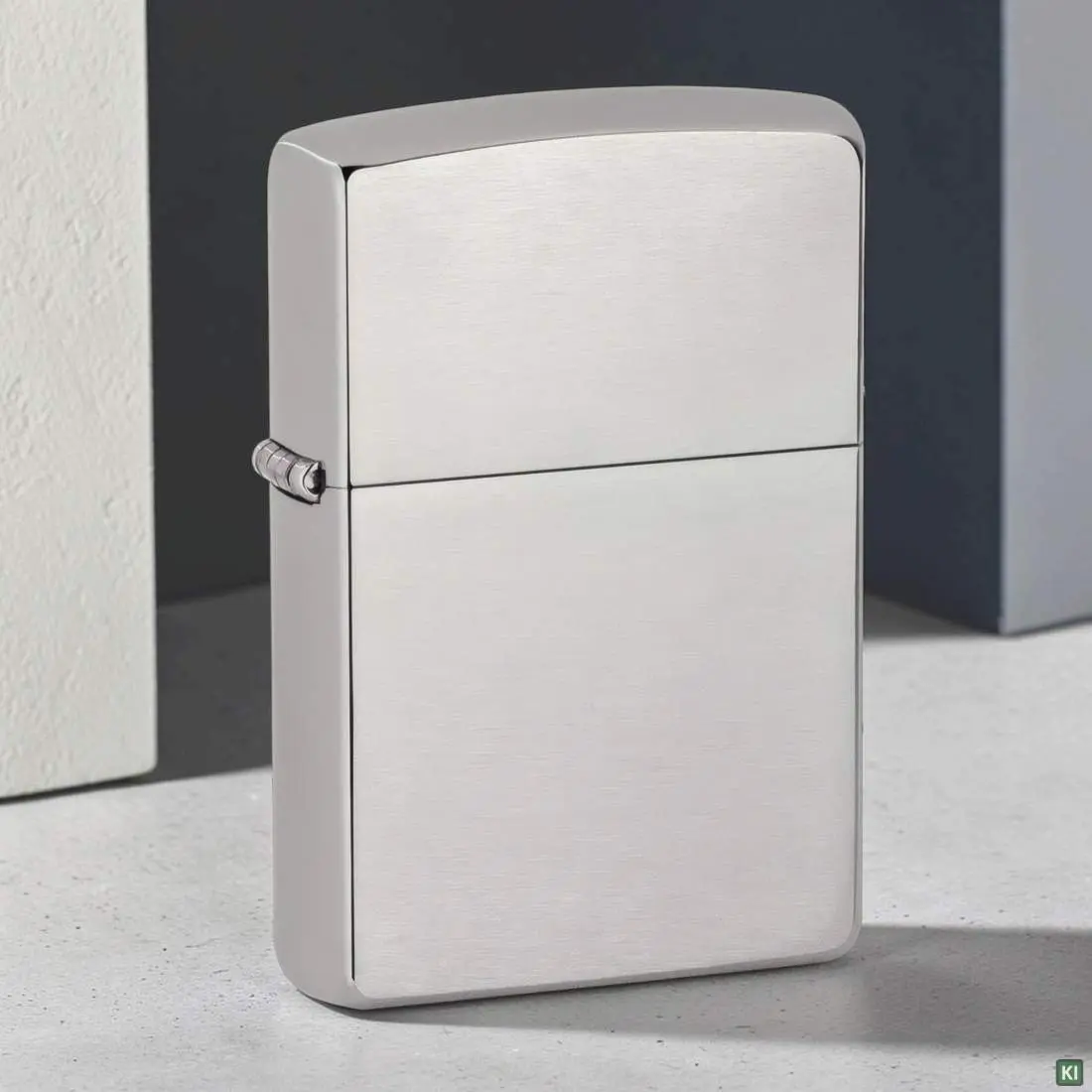 Produktbild: Zippo 60006081 Brushed Sterling Silver Armor Case seitlich