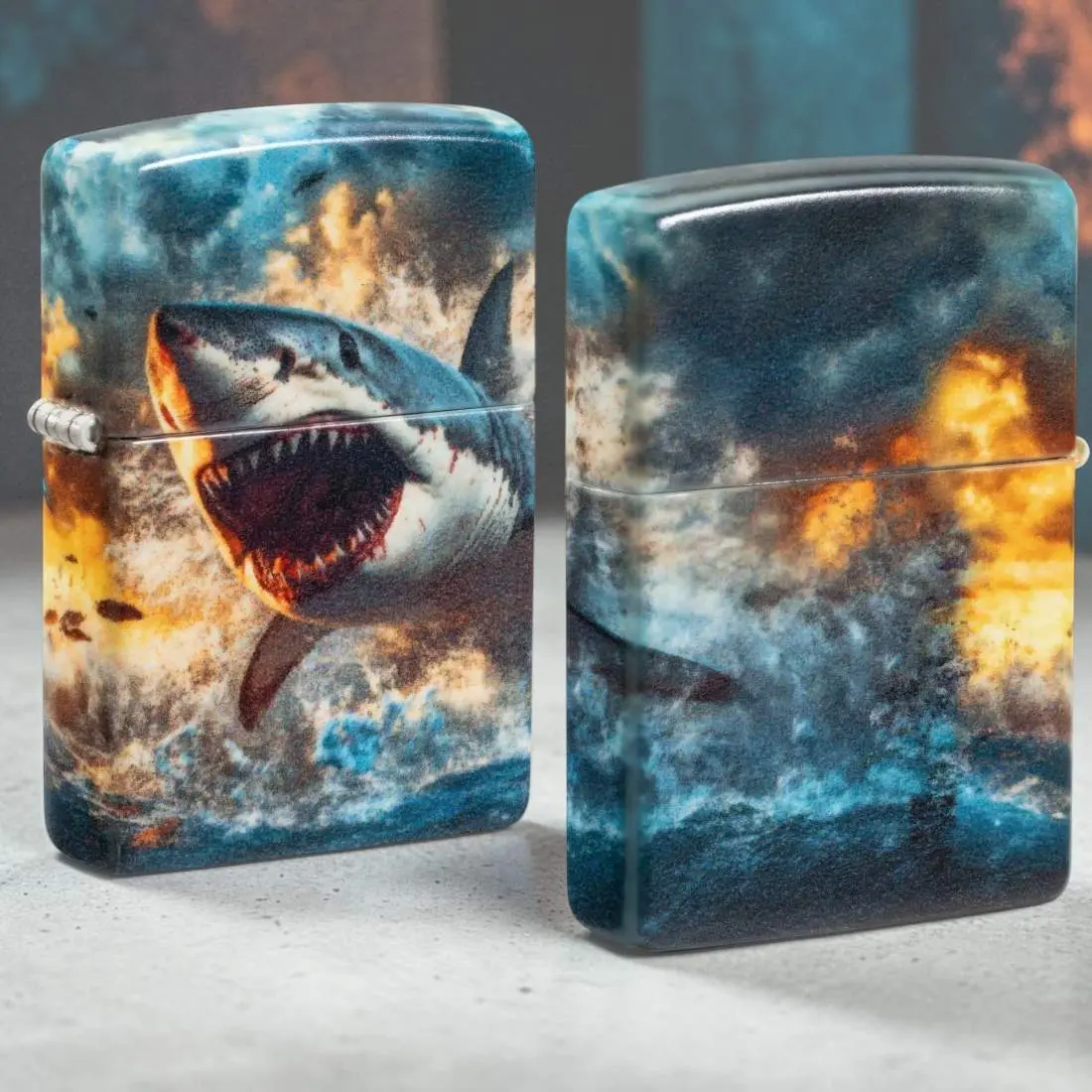 Produktbild: Zippo 60007819 Shark Jump Hai Angriff 540° Color Szene