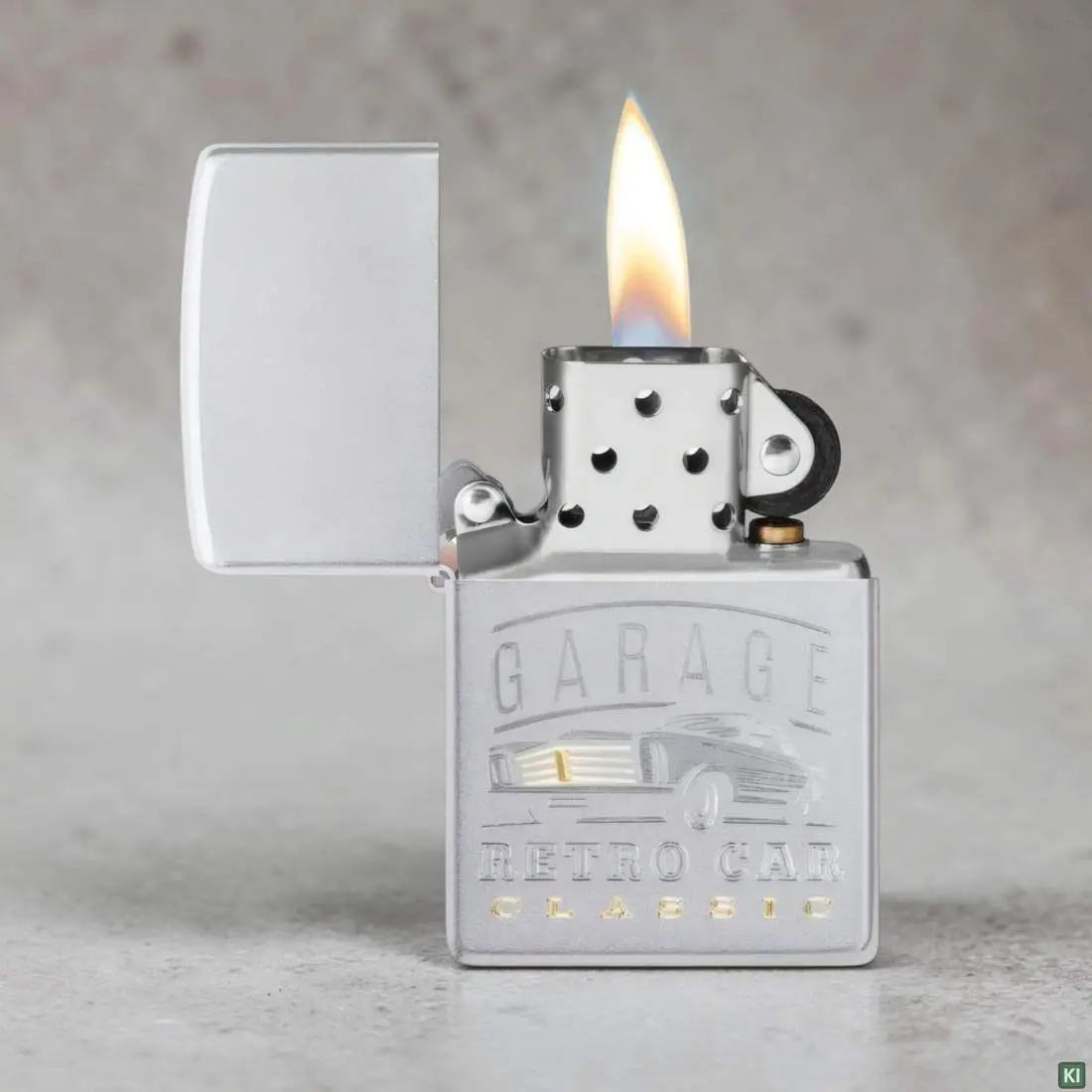 Produktbild: Zippo 60007824 Retro Werkstatt Classic Car Garage Satin Chrome Auto Two-Tone Szene