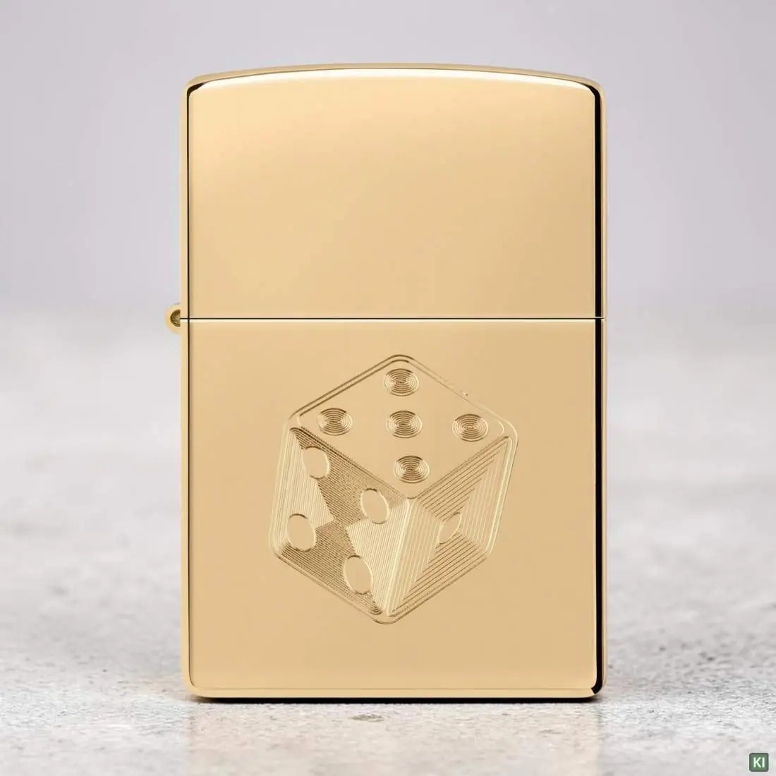 Produktbild: Title-Attribut Hauptbild: Zippo 60007826 Dice High Polish Brass Szene