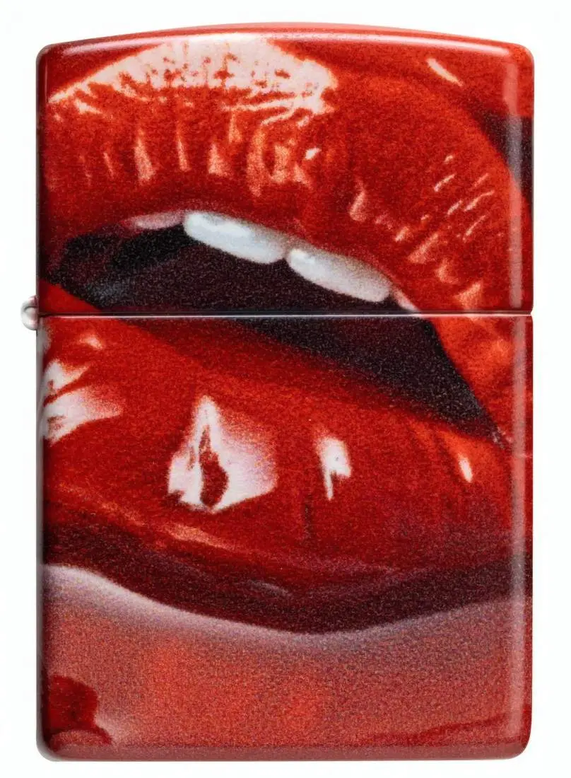 Produktbild: Zippo 60007829 Rote Lippen und Kirschen 540° Color 540° Matte Frontansicht