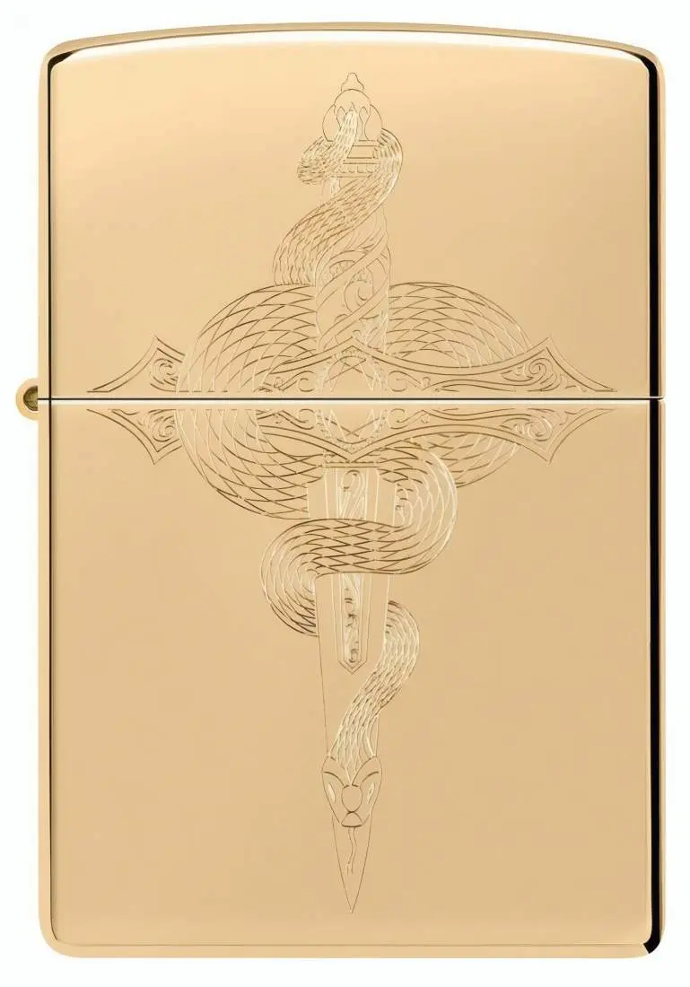 Produktbild: Zippo 60007831 High Polish Brass Serpent Frontansicht