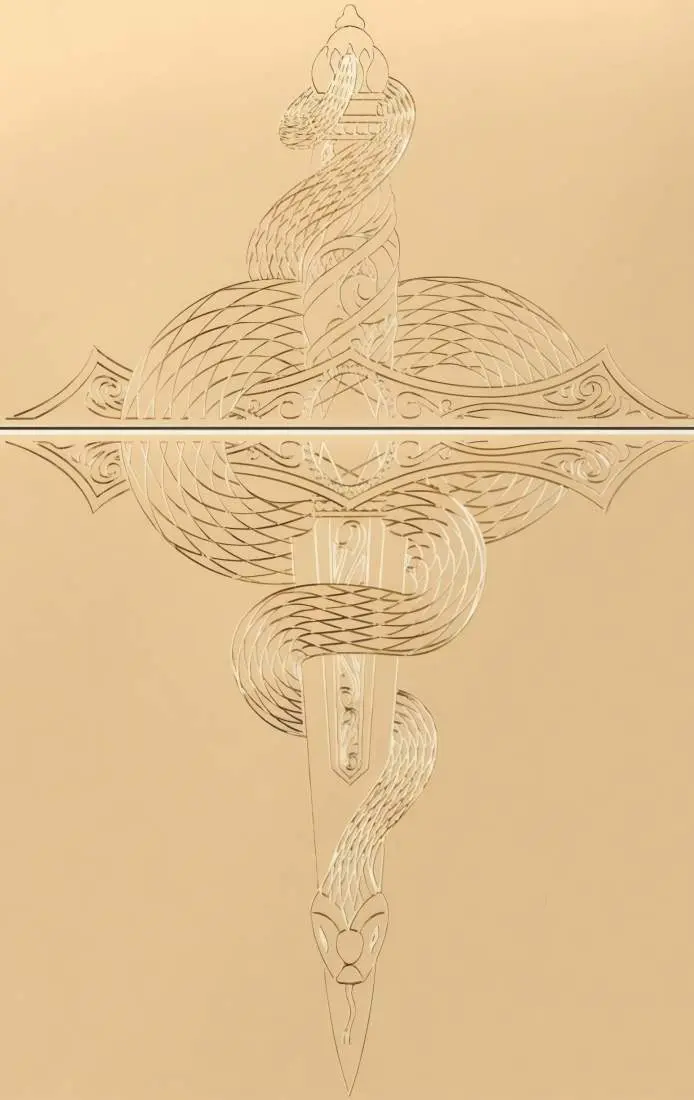 Produktbild: Zippo 60007831 High Polish Brass Serpent Frontausschnitt