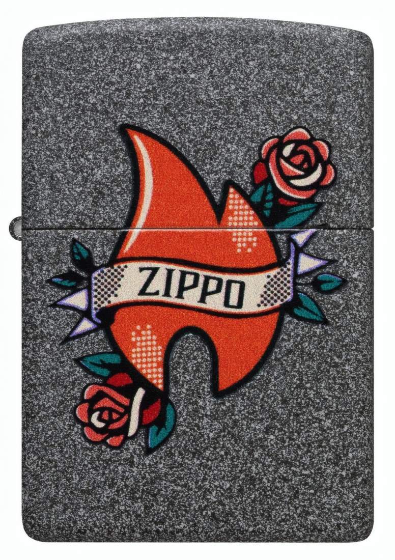 Produktbild: Zippo 60007935 Antique Label Black Crackle Laser Engrave Frontansicht