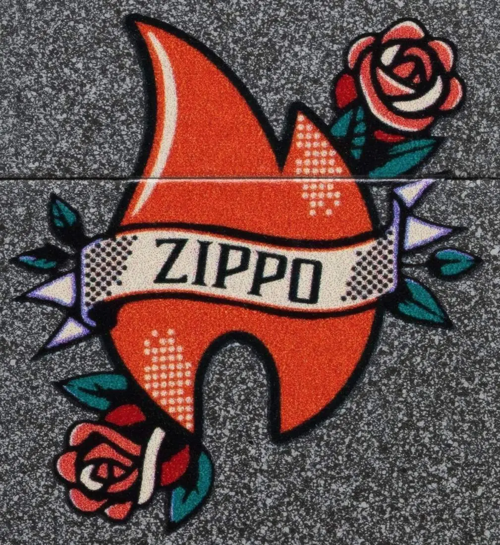 Produktbild: Zippo 60007935 Antique Label Black Crackle Laser Engrave Frontausschnitt