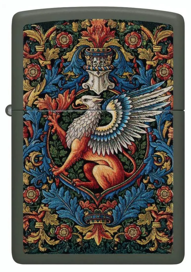 Produktbild: Zippo 60007851 Green Matte Mythical Creature Frontansicht