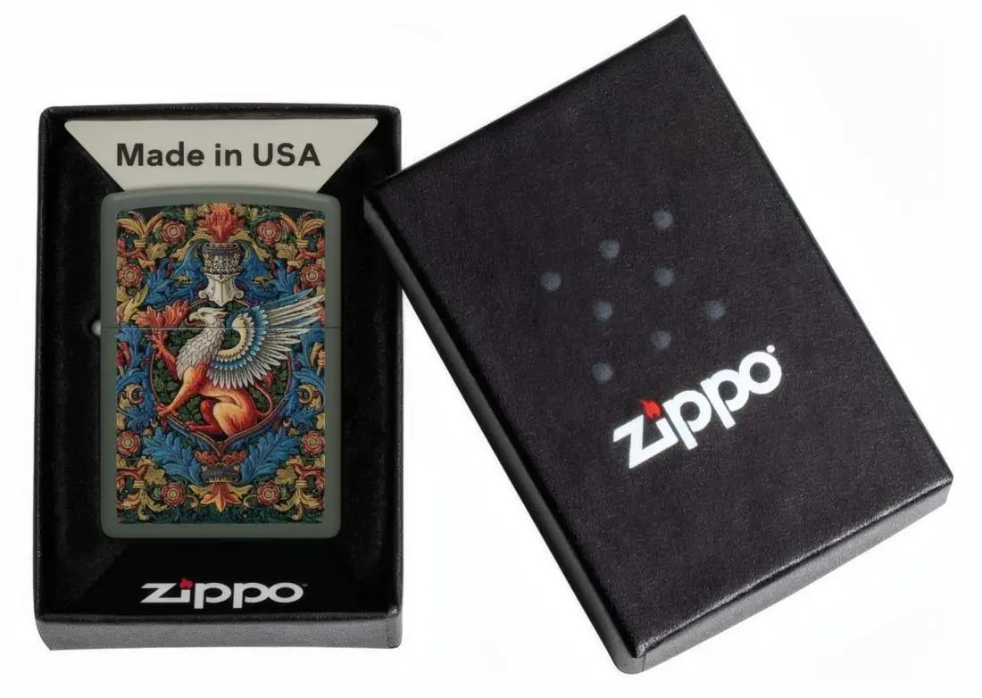 Produktbild: Zippo 60007851 Green Matte Mythical Creature Verpackung