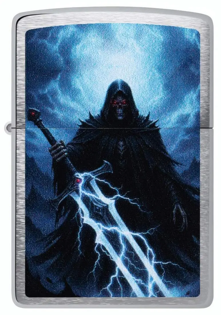Produktbild: Zippo 60007863 Soul Reaper Brushed Chrome Frontansicht