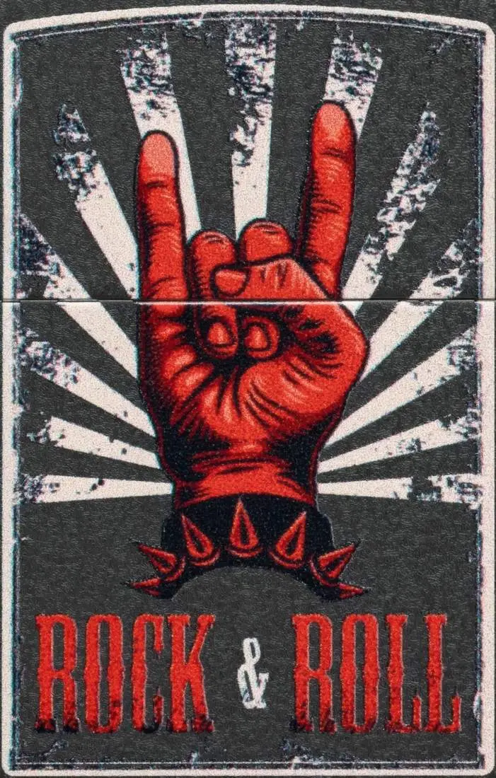 Produktbild: Zippo 60007868 Rock & Roll Poster Black Crackle Color Image Frontausschnitt