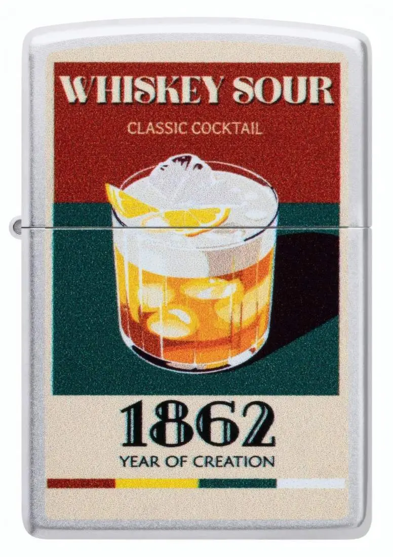 Produktbild: Zippo 60007874 Whiskey Sour 1862 Satin Chrome Color Image Frontansicht