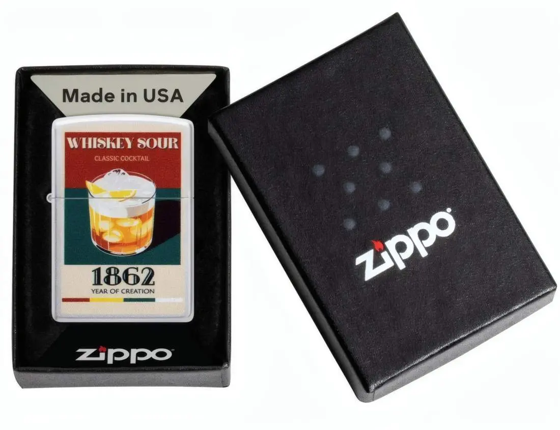 Produktbild: Zippo 60007874 Whiskey Sour 1862 Satin Chrome Color Image Verpackung