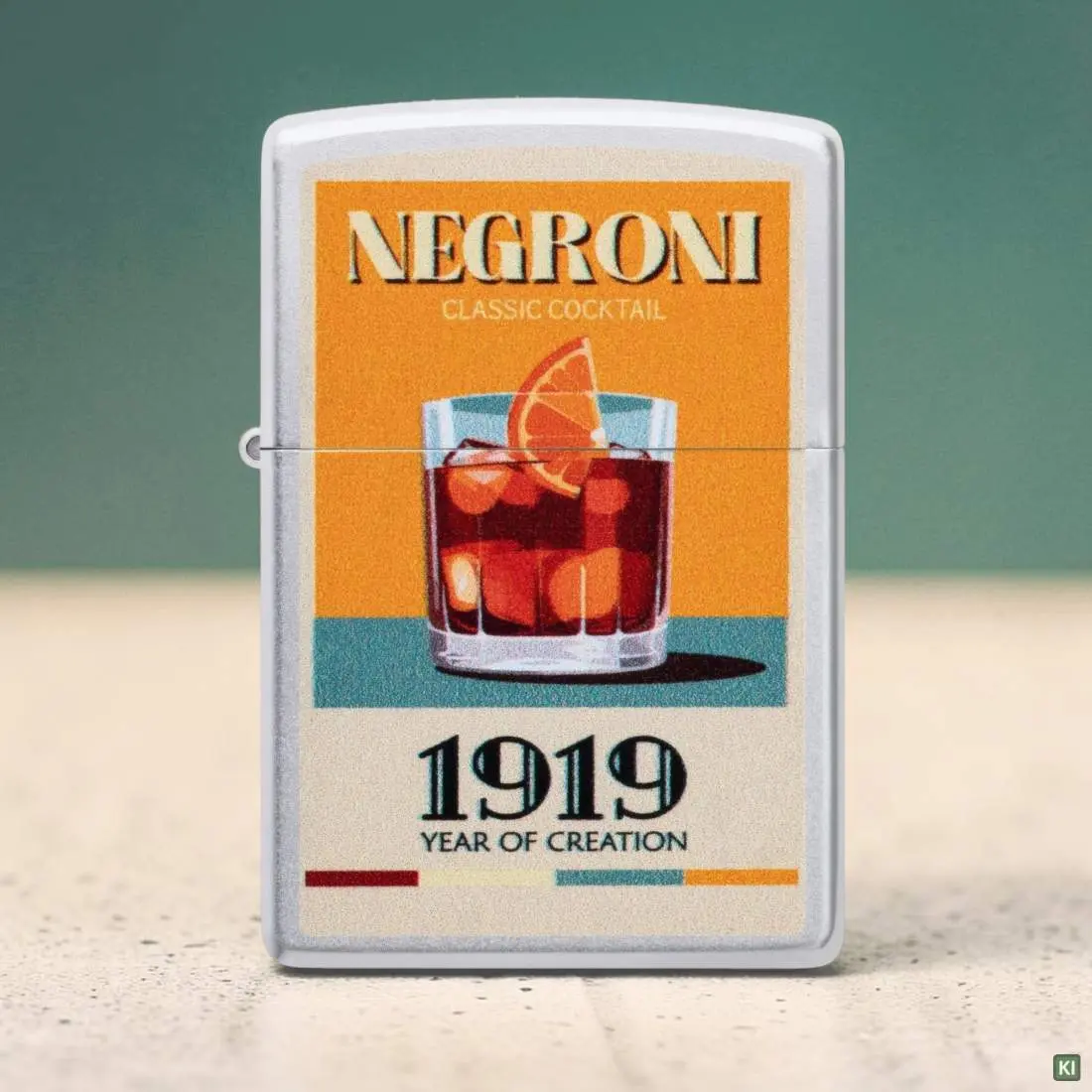 Produktbild: Zippo 60007876 Negroni 1919 Satin Chrome Color Image Szene