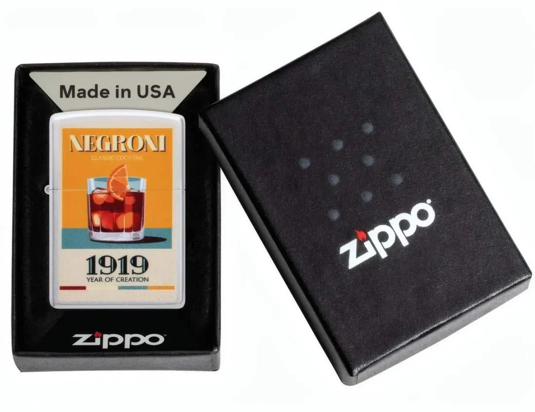 Produktbild: Zippo 60007876 Negroni 1919 Satin Chrome Color Image Verpackung