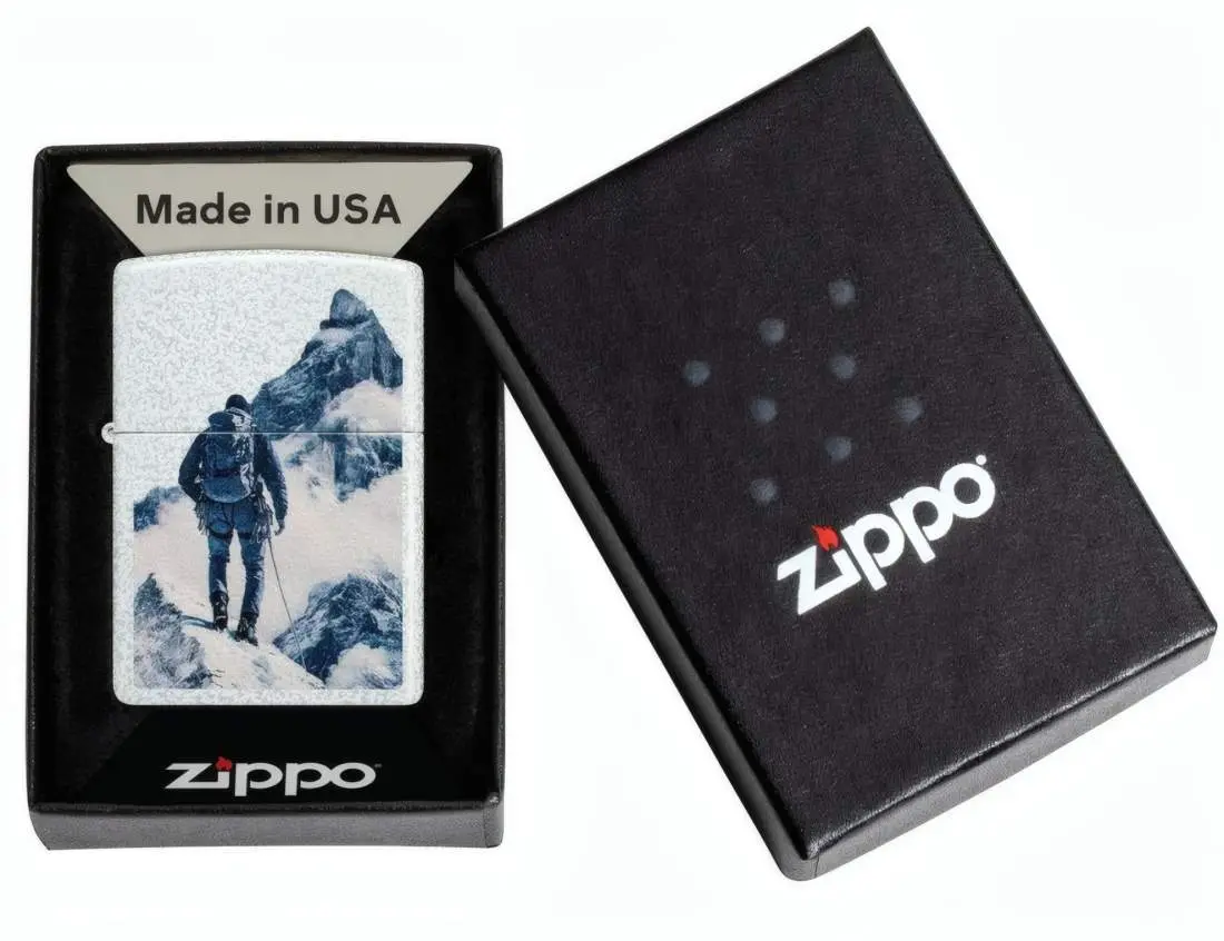 Produktbild: Zippo 60007897 Climber Glacier – Bergsteiger vor Gipfel Verpackung