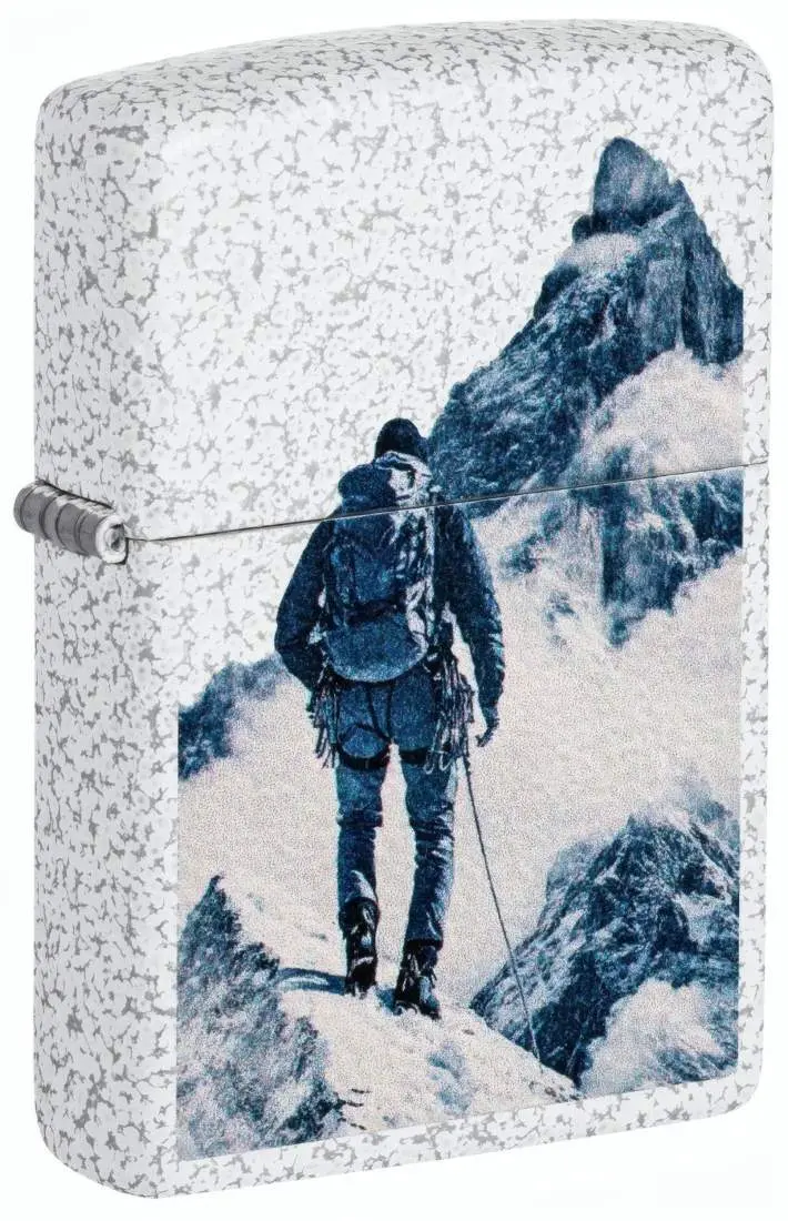 Produktbild: Zippo 60007897 Climber Glacier mit Bergsteiger vor Felsgipfel im Hochgebirge
