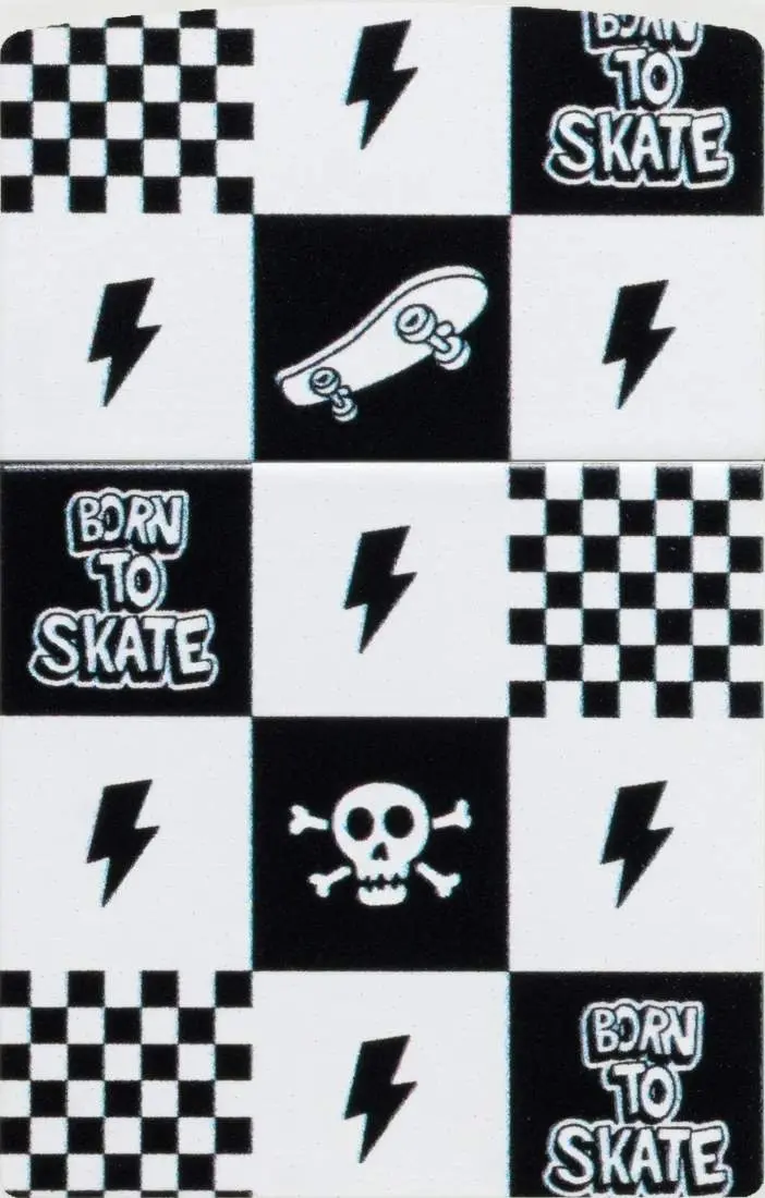 Produktbild: Zippo 60007903 Skateboard Checkers Born to Skate White Matte Frontausschnitt