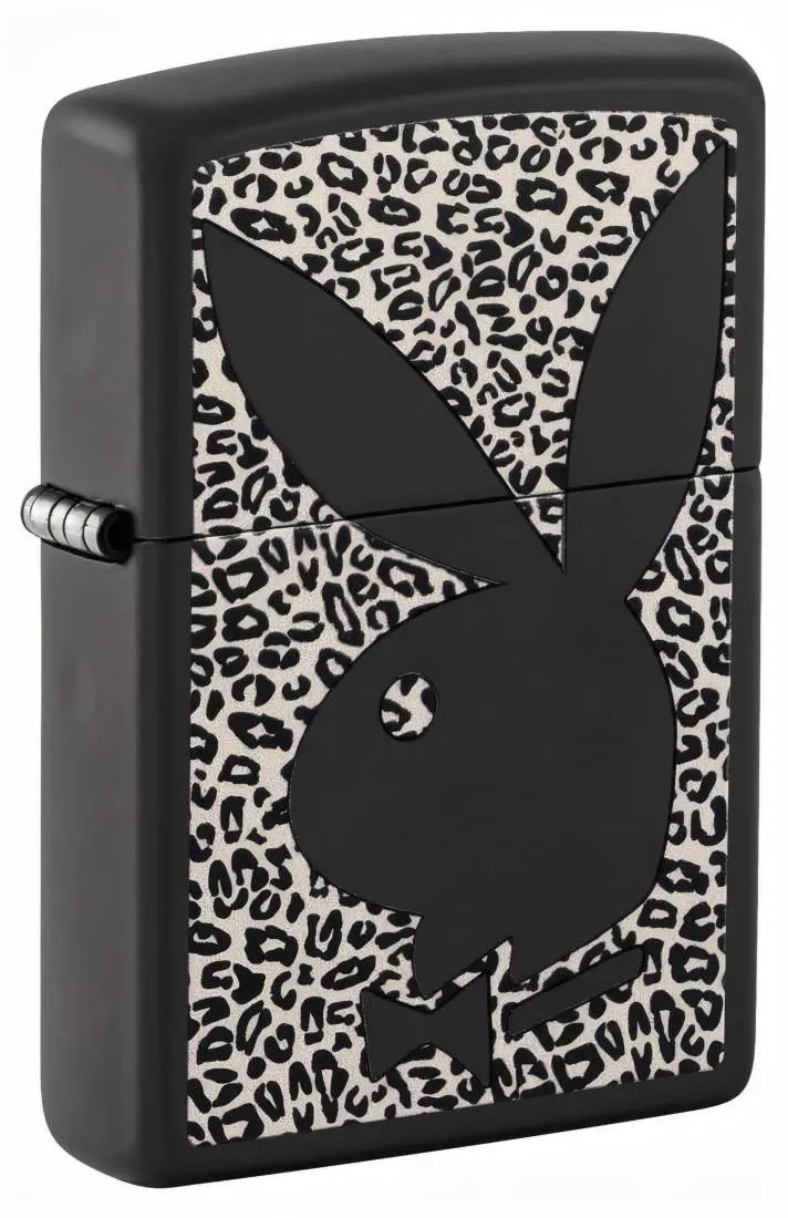 Produktbild: Zippo 60007908 Black Matte Playboy Bunny mit schwarzem Leopardenmuster