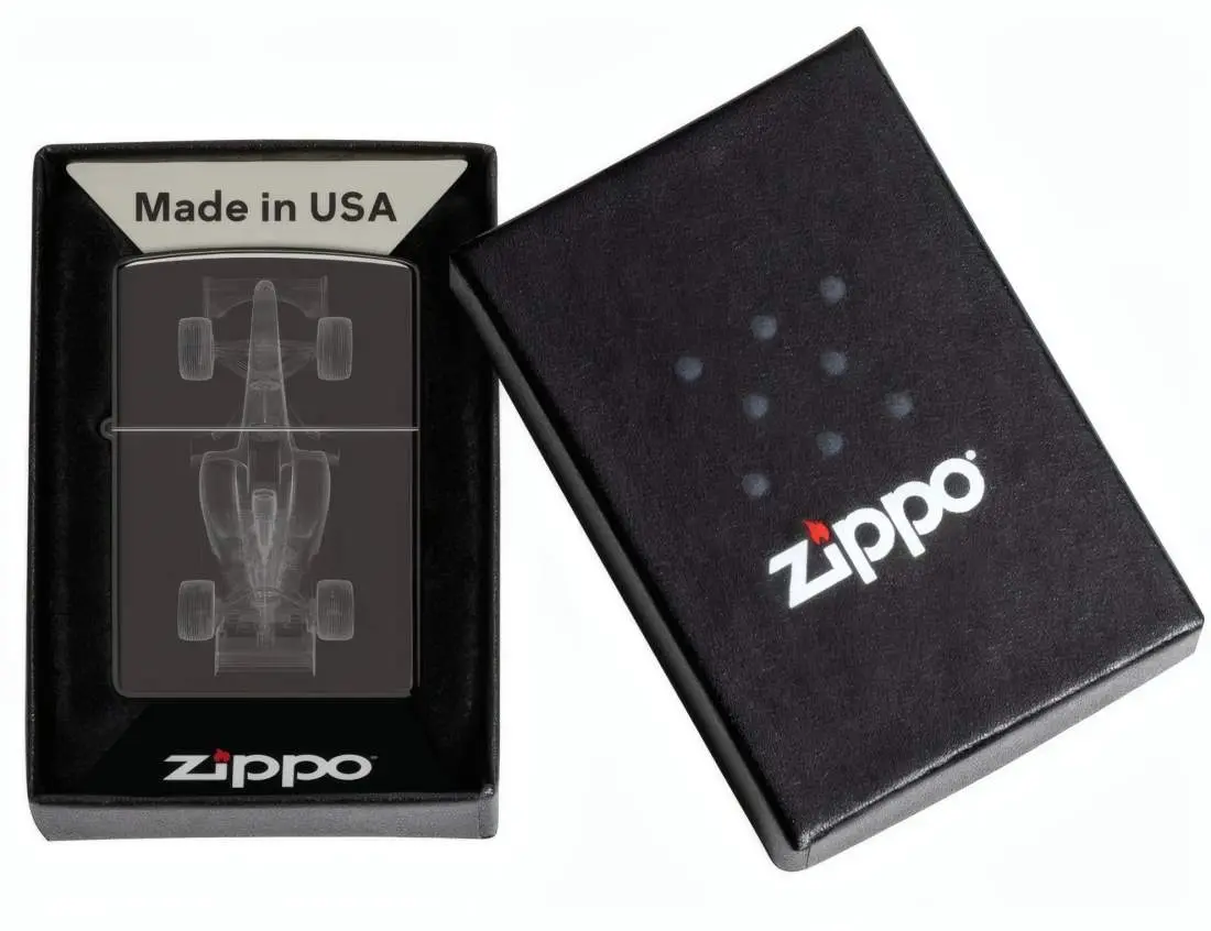 Produktbild: Zippo 60007912 Racecar Röntgenbild Rennwagen High Polish Black Photo Image Verpackung