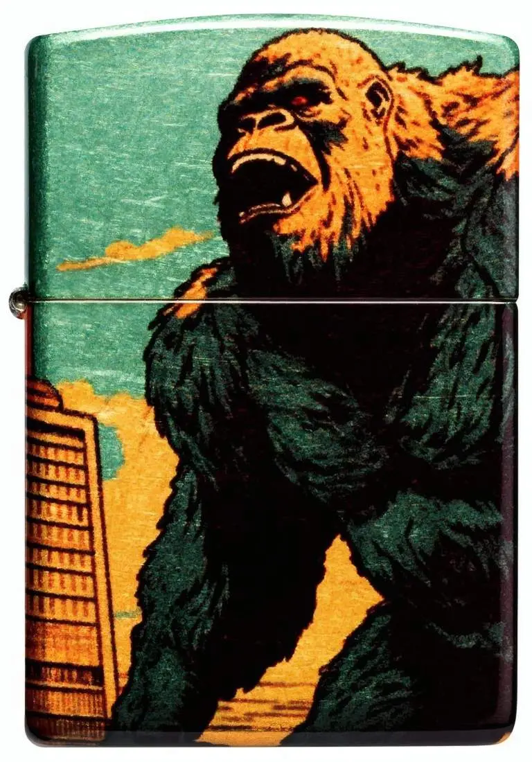 Produktbild: Zippo 60007914 Giant Gorilla 540° Fusion Tumbled Brass Frontansicht
