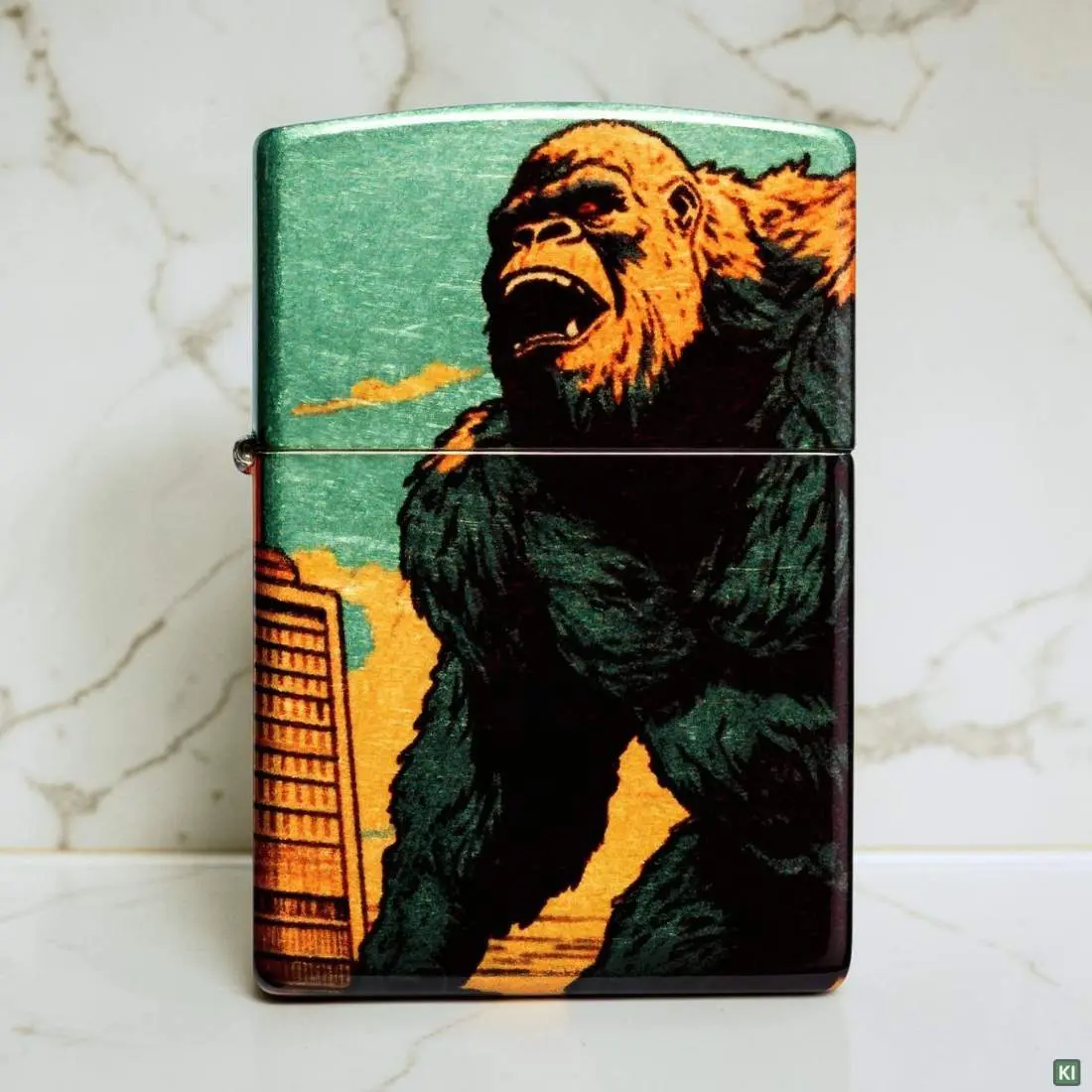 Produktbild: Zippo 60007914 Giant Gorilla 540° Fusion Tumbled Brass Szene
