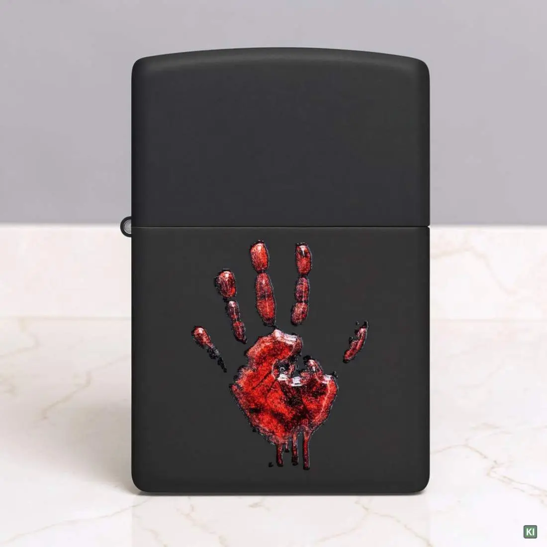 Produktbild: Zippo 60007918 Handprint Black Matte Texture Print Szene