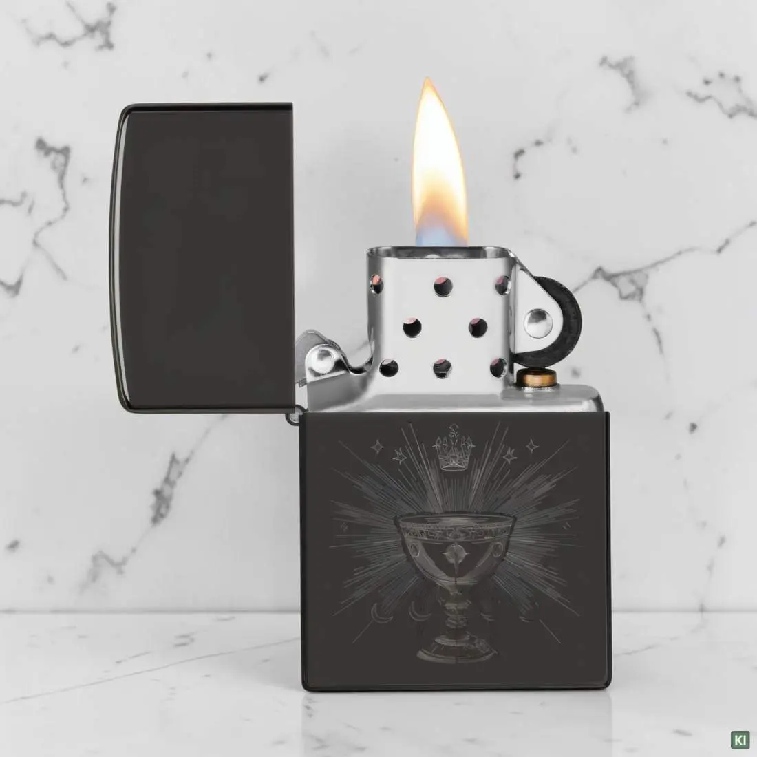 Produktbild: Zippo 60007926 Ancient Globet High Polish Black Szene