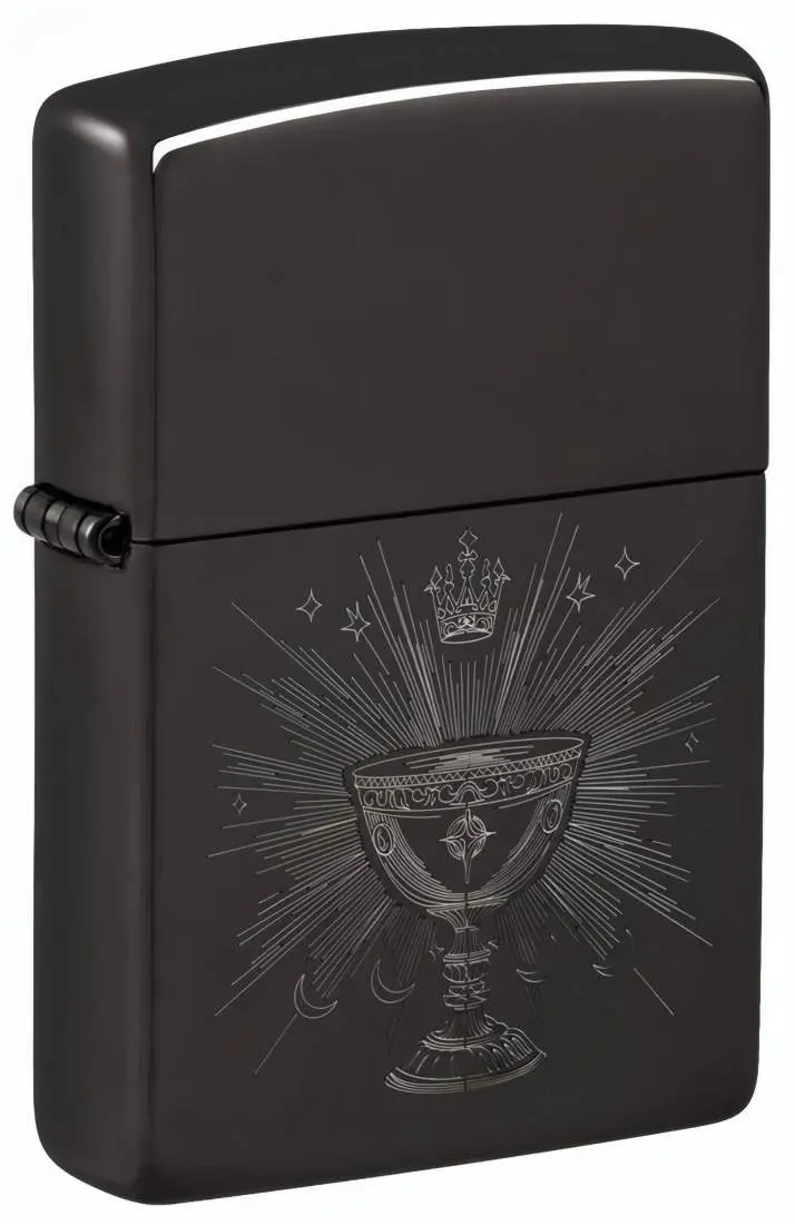Produktbild: Zippo 60007926 Ancient Globet High Polish Black mit Laser Fancy Fill