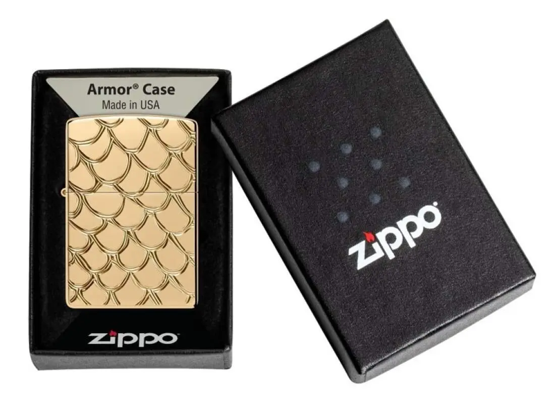 Produktbild: Zippo 60007927 Armor Case Deep Carved Snake Skin Verpackung