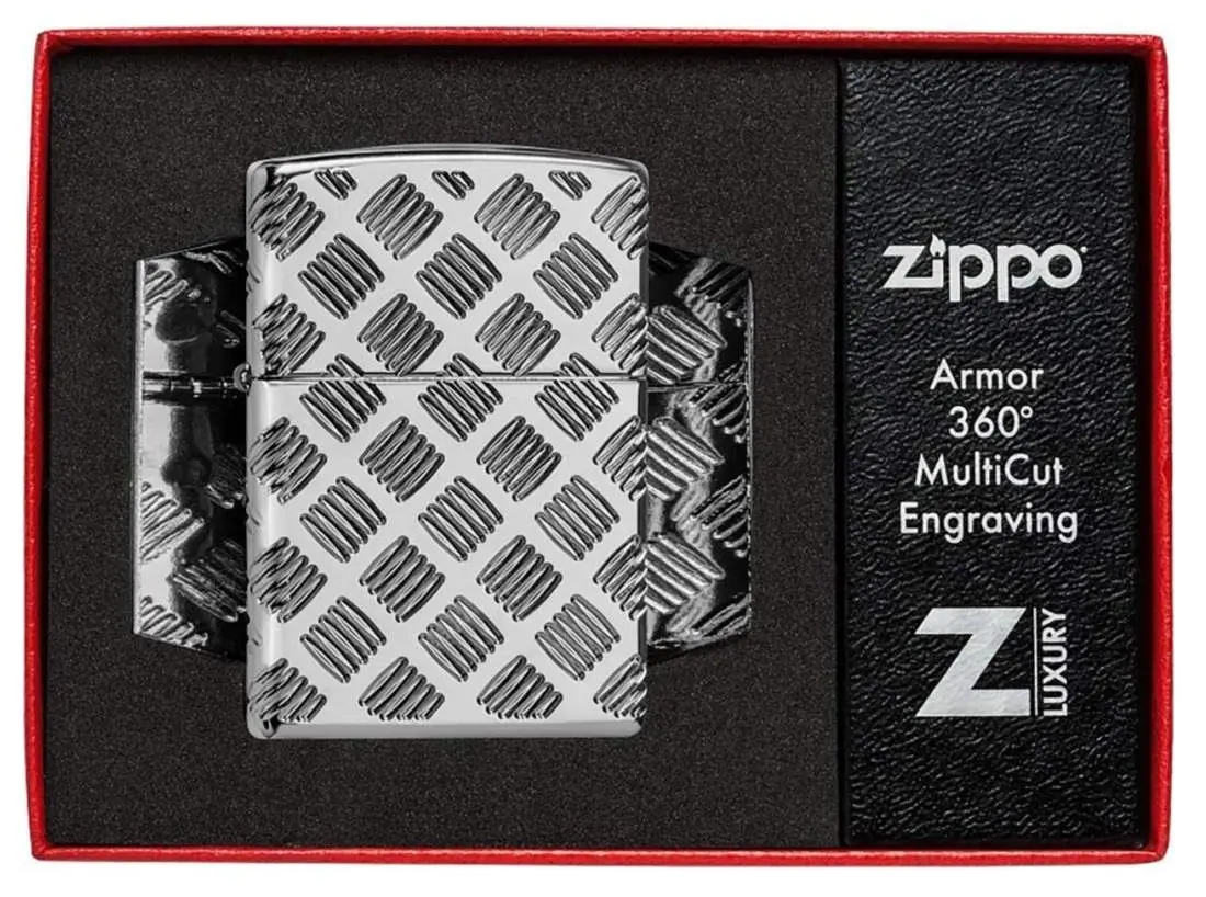 Produktbild: Zippo 60007928 Armor Case Diamond Plate Verpackung