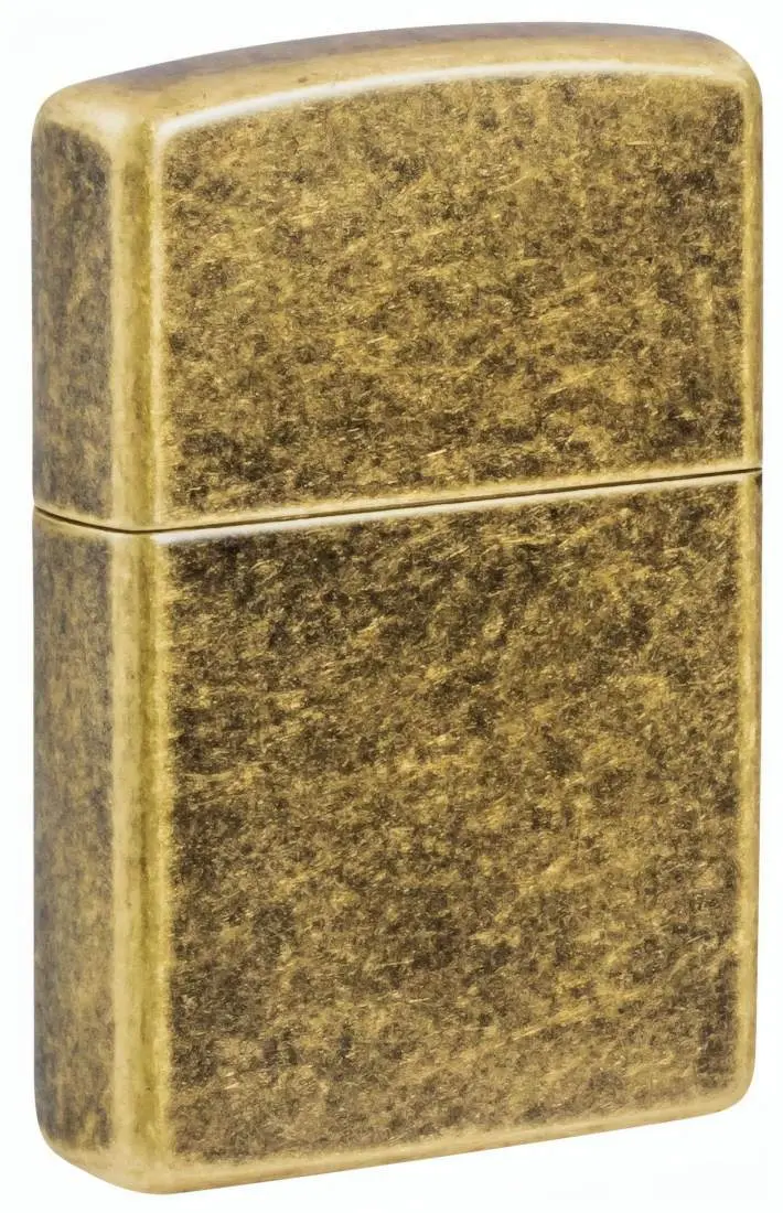 Produktbild: Zippo 60007936 Mountain Antique Brass – gravierte Berge im Lustre-Design Rückseite