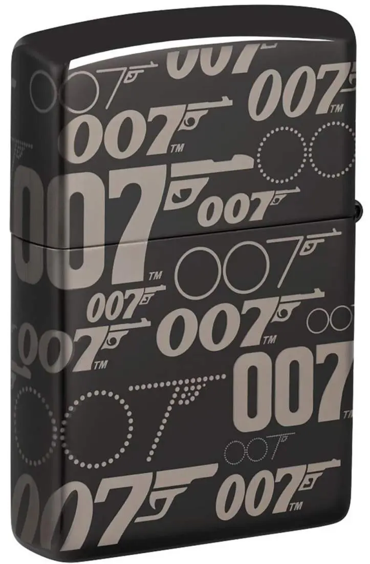 Produktbild: Zippo 60007939 High Polished Black 007 Gun Logo Rückseite