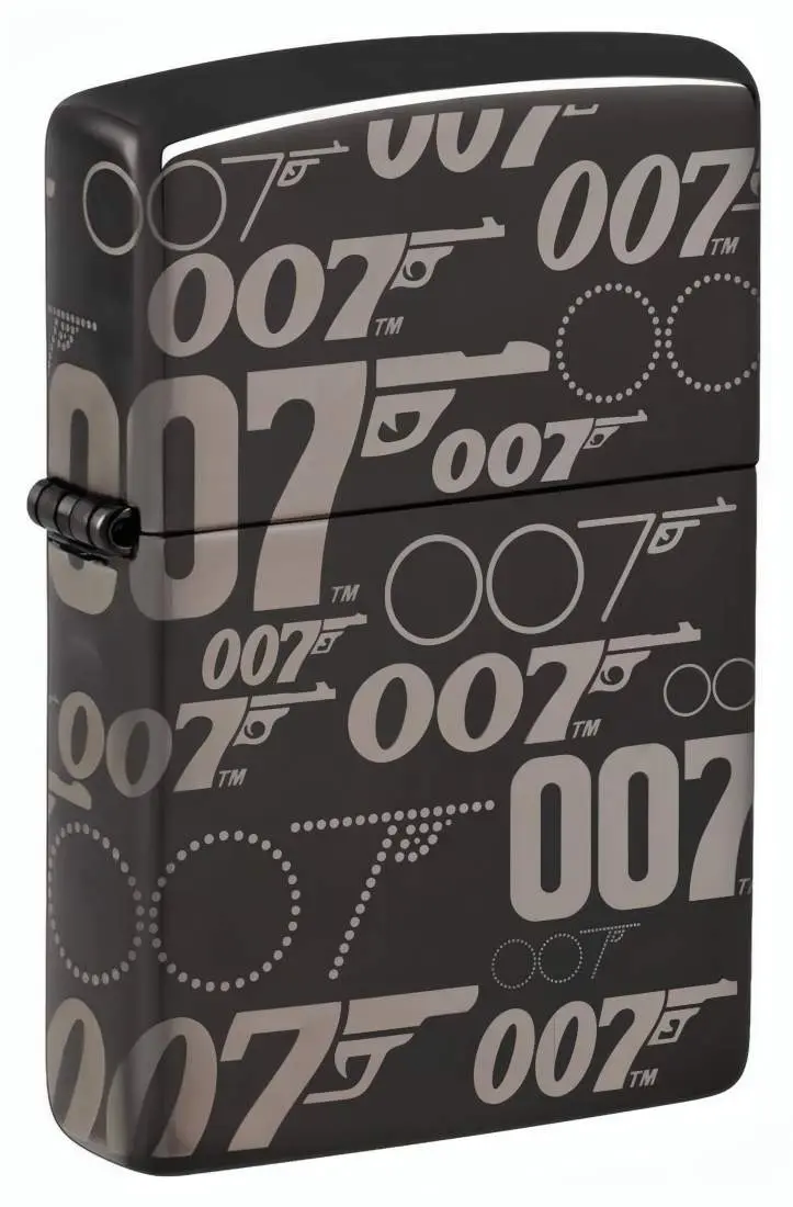 Produktbild: Zippo 60007939 High Polished Black 007 Gun Logo 8-seitig gelasert