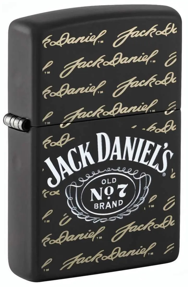Produktbild: Zippo 60007940 Black Matte Jack Daniel’s Old No. 7 mit Color Image und Lasergravur