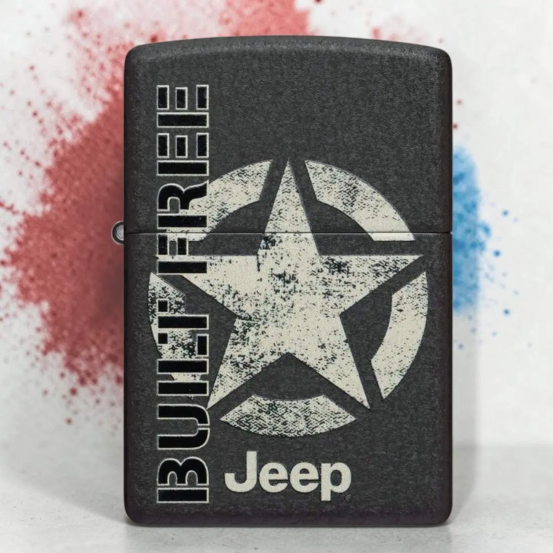 Produktbild: Zippo 60007941 Jeep Freedom Star Black Crackle – Built Free Szene