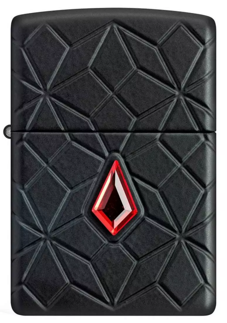 Produktbild: Zippo Diamond Pattern Armor Case schwarz Feuerzeug vorne