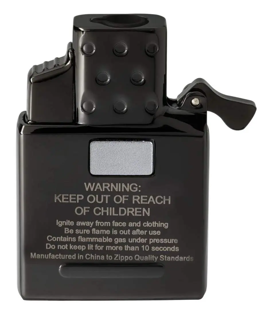 Produktbild: ZIPPO 2008085 Single-Flame Jet-Gaseinsatz Schwarz mit Piezo-Zündung Rückseite