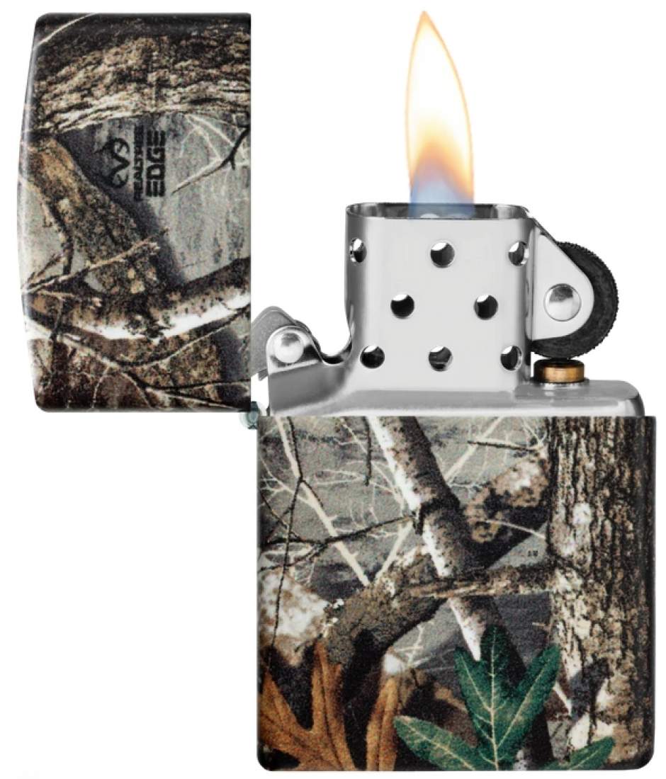Produktbild: Zippo Realtree EDGE bunt bedruckt Feuerzeug offen